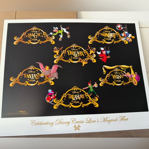 Disney Cruise Line Other - Disney Cruise Line Magical Fleet Lithograph Limited Edition by Don Williams